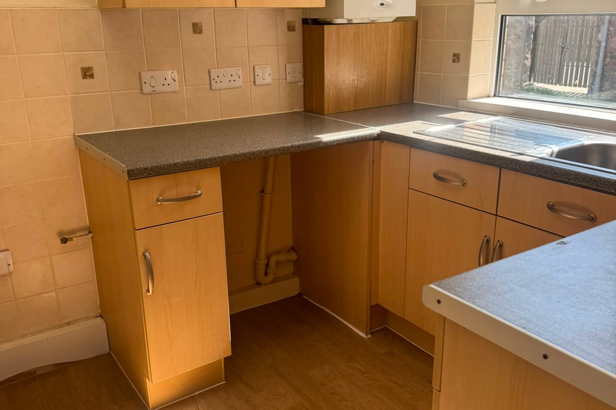 Kitchen cleaned and cleared in North Wales