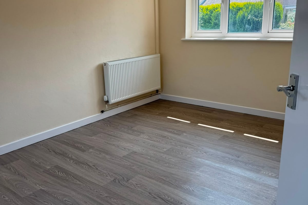Bedroom floor finished in North Wales